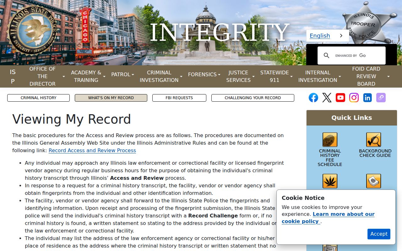 Moultrie County criminal history Access and Review instructions