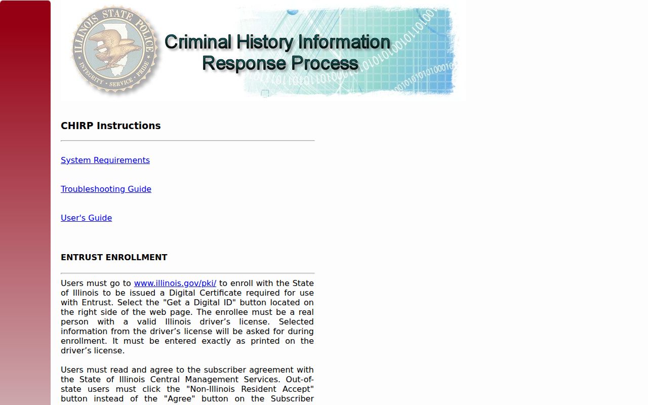 Moultrie County criminal history CHIRP conviction portal