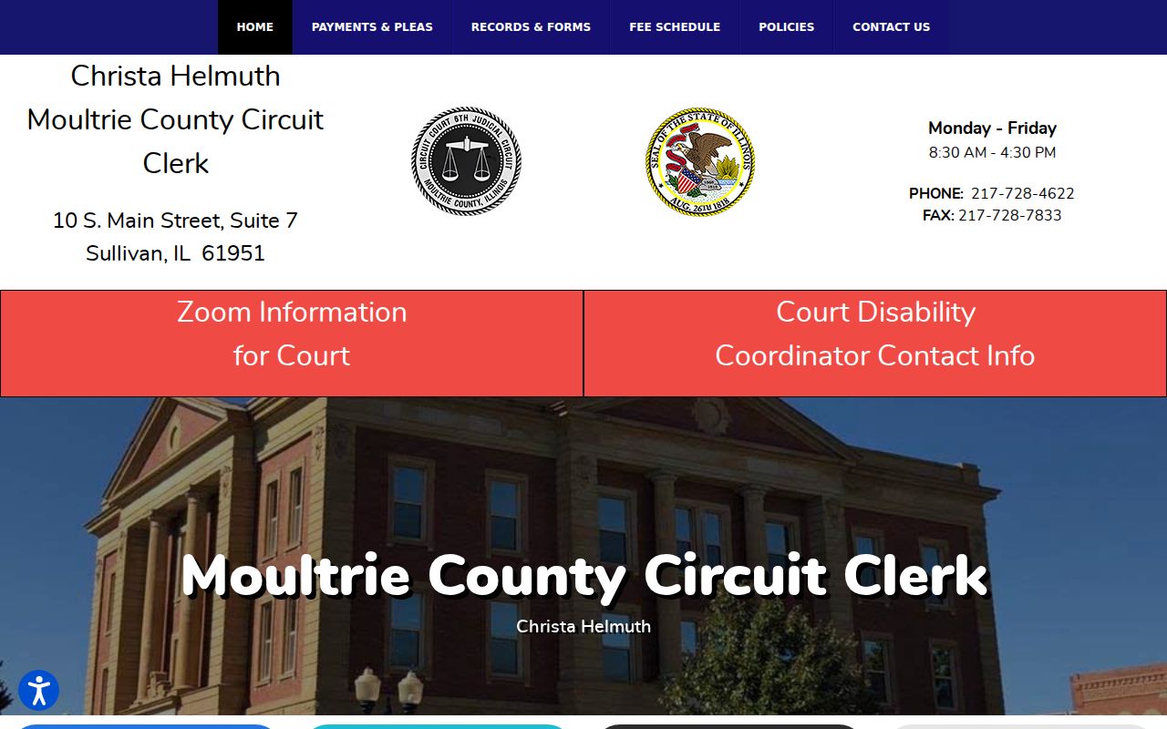 Moultrie County criminal history Circuit Clerk access