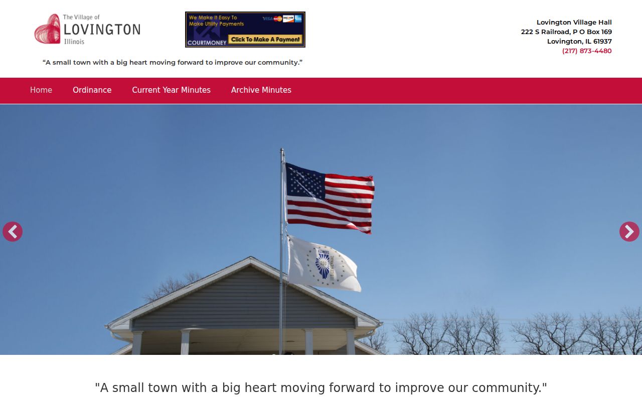 Lovington criminal records contact through the official village website