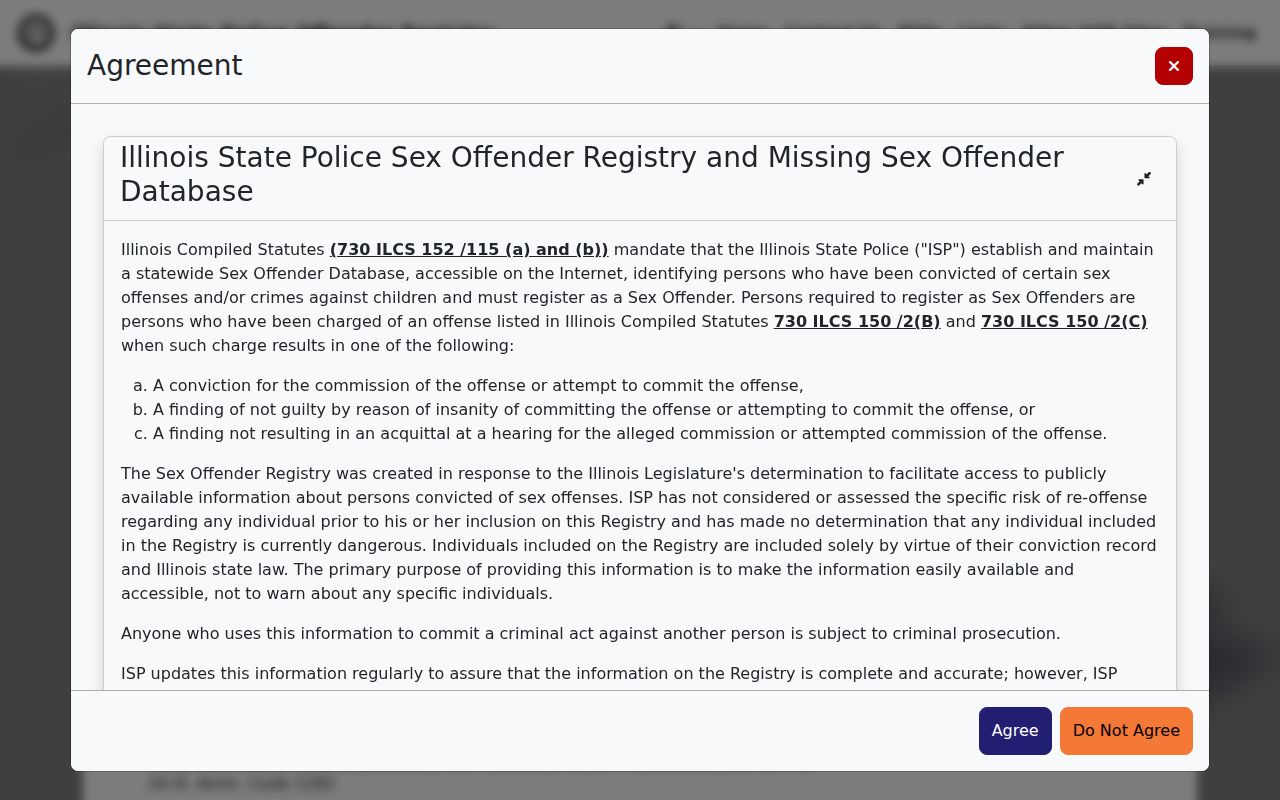 Moultrie County sex offender lookup registry profile layout